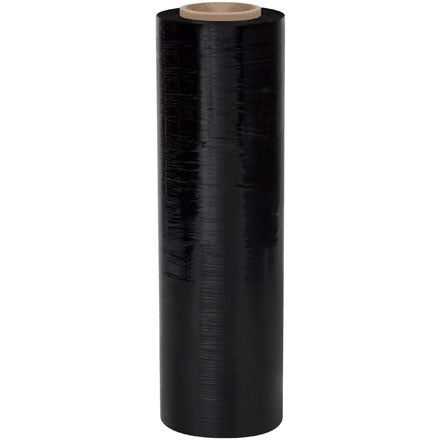Machine stretch film roll, black, 20 in wide, 5000 ft long