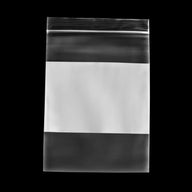 Reclosable white poly bag with top seal