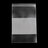 White block poly bag with reclosable top and clear upper section