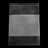 Reclosable poly bag with white block center and sealed top and bottom edges