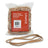 Beige rubber band pack in clear bag with size label 117