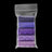 3x5 reclosable poly bag with purple fabric pieces