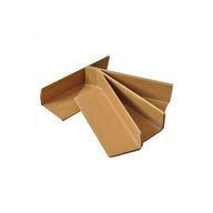 Natural kraft cardboard strapping edge protectors, stack of folded corner guards