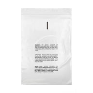 Clear resealable poly bag with top seal edge
