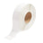 Thermal transfer label roll with white rectangular labels, wound on a core