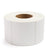 White thermal transfer label roll with blank rectangular labels on a 3-inch core