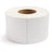 White thermal transfer label roll with 3-inch core, stack of rectangular labels