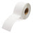White thermal transfer label roll with blank labels unwound, 3-inch core