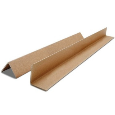 Natural corner edge protectors, cardboard-style brown, curved angles