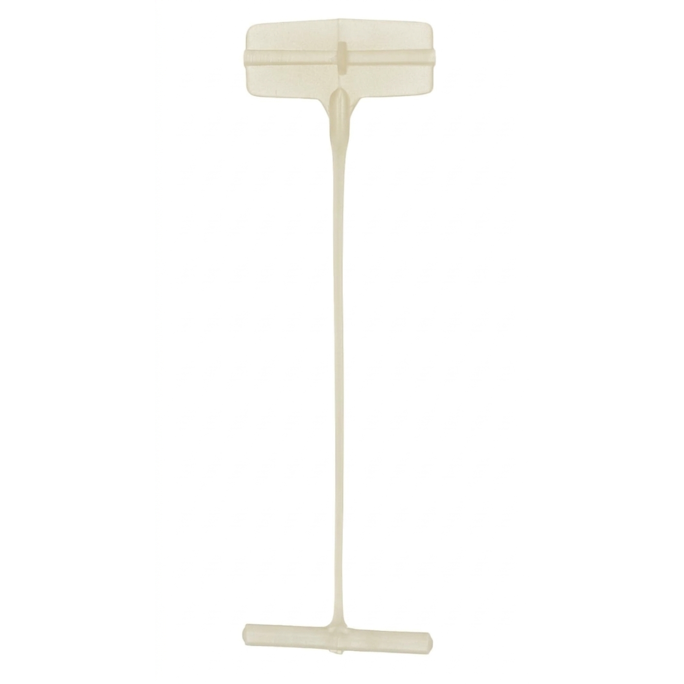 Poly fastener with barbs, off-white, 1-inch
