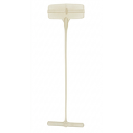 Poly fastener with barbs, off-white, 1-inch
