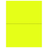 Fluorescent neon yellow laser label sheet with two rectangular labels